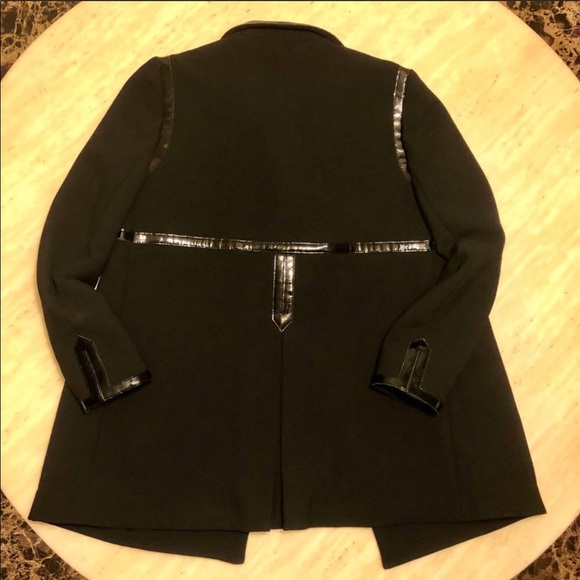 Auth ANYA HINDMARCH Virgin Wool Double-Breasted Coat Size M - Picture 2 of 10